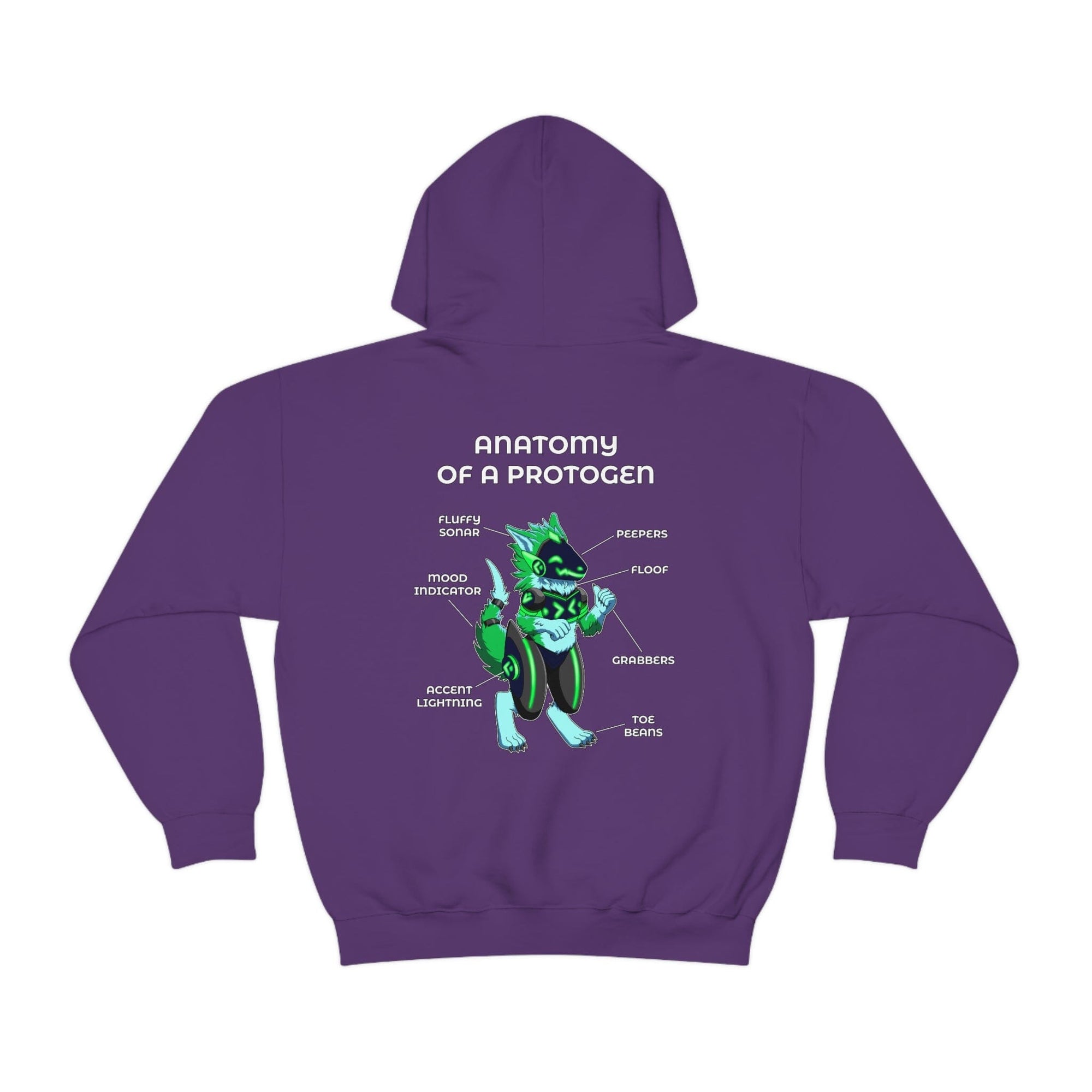 Protogen Green - Hoodie Hoodie Artworktee Purple S 
