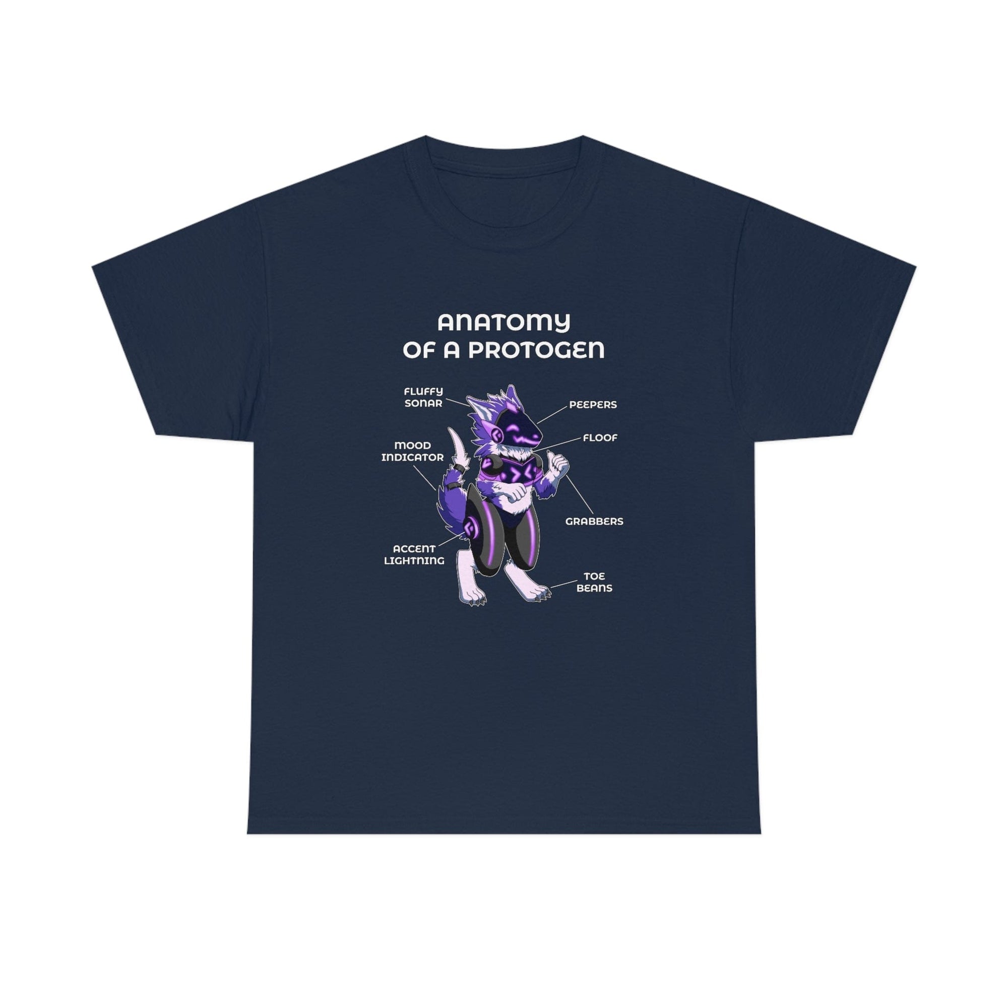 Protogen Purple - T-Shirt T-Shirt Artworktee Navy Blue S 