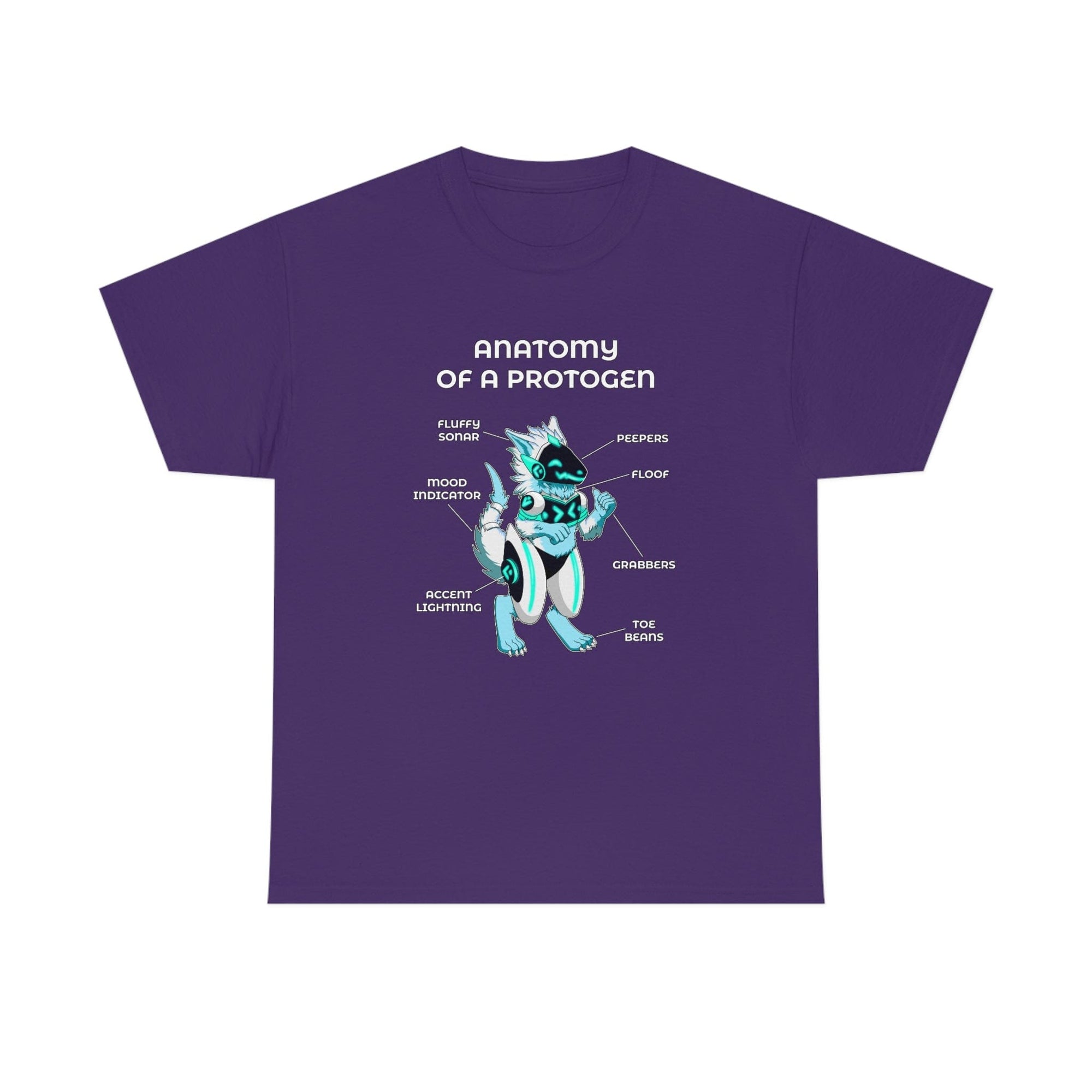 Protogen White - T-Shirt T-Shirt Artworktee Purple S 
