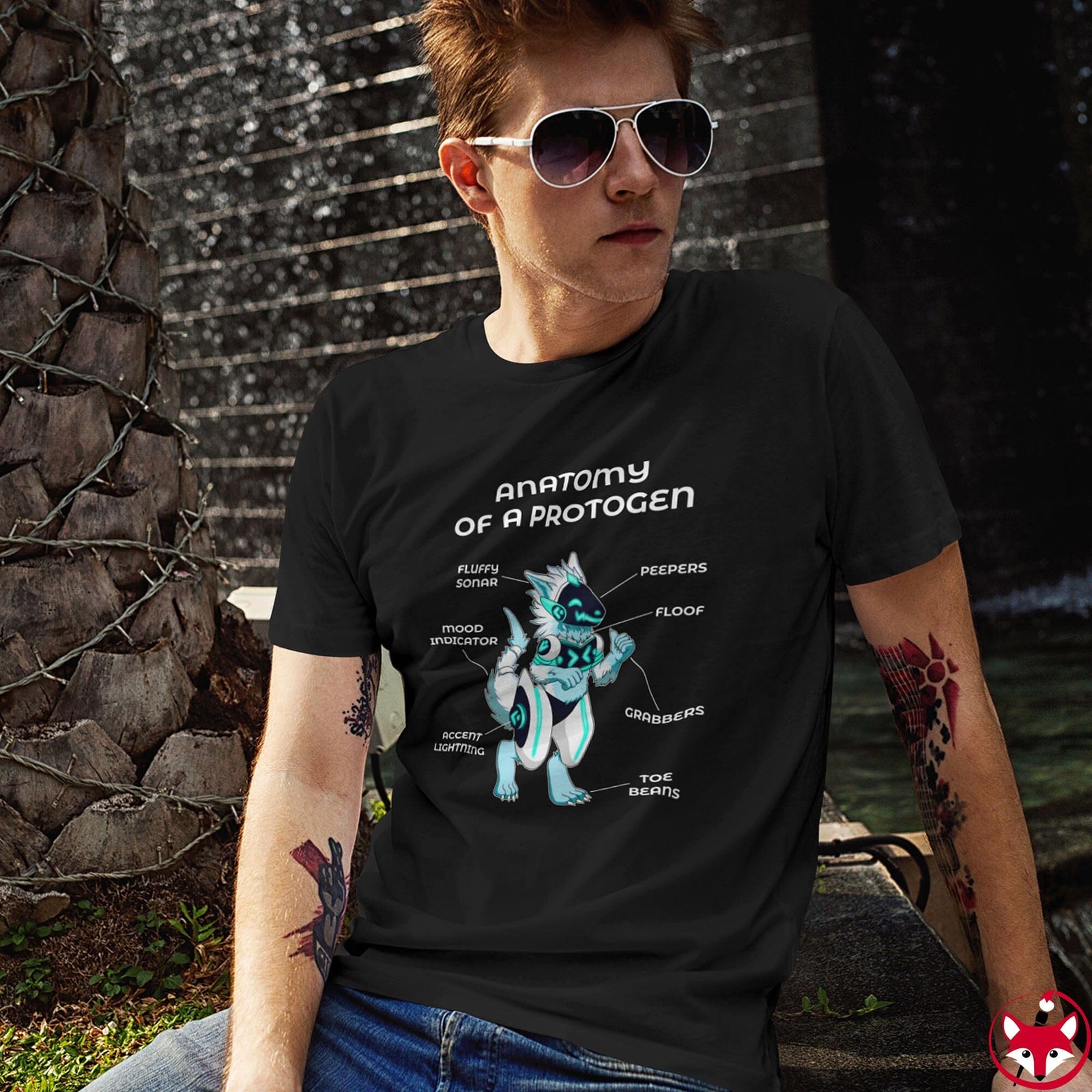 Protogen White - T-Shirt T-Shirt Artworktee 