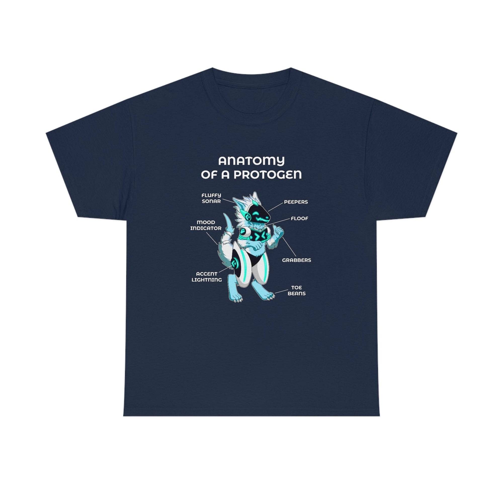 Protogen White - T-Shirt T-Shirt Artworktee Navy Blue S 