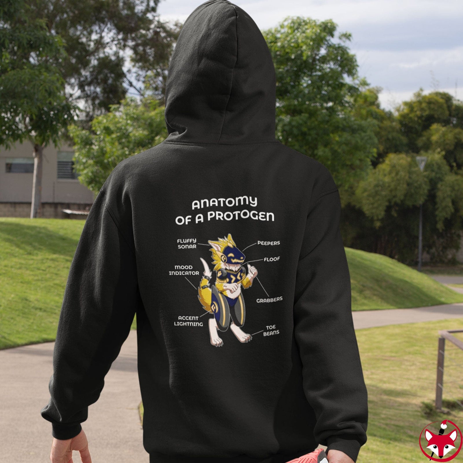Protogen Yellow - Hoodie Hoodie Artworktee 