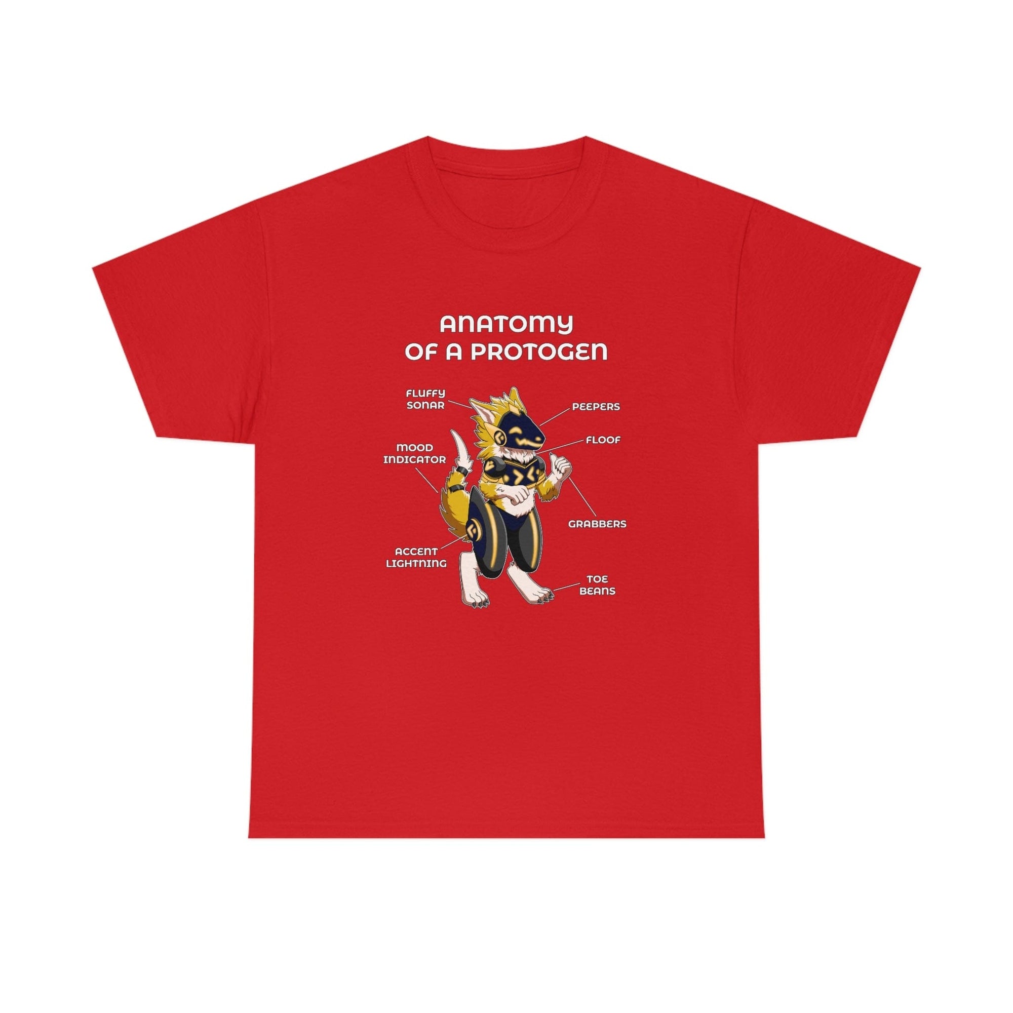 Protogen Yellow - T-Shirt T-Shirt Artworktee Red S 