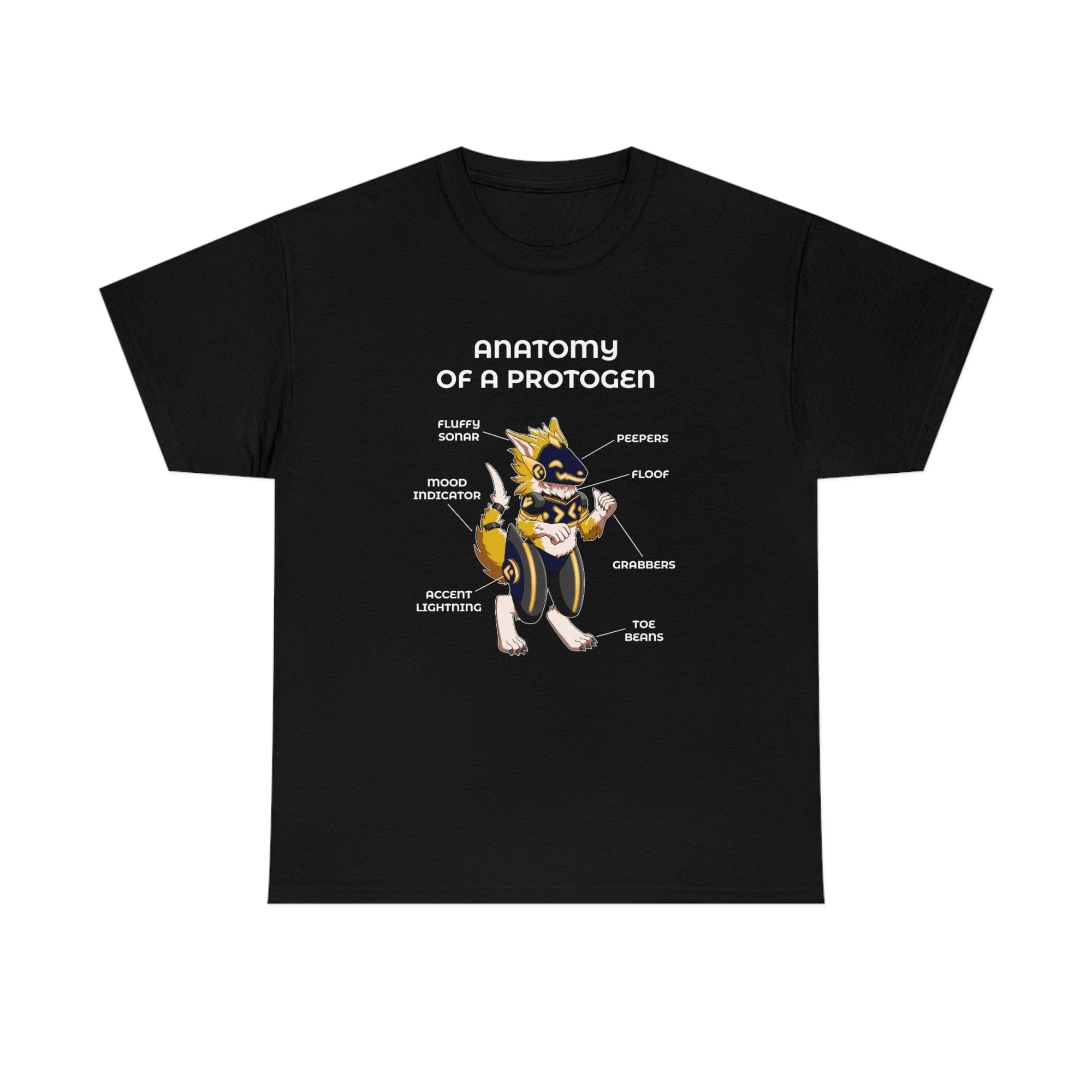 Protogen Yellow - T-Shirt T-Shirt Artworktee Black S 