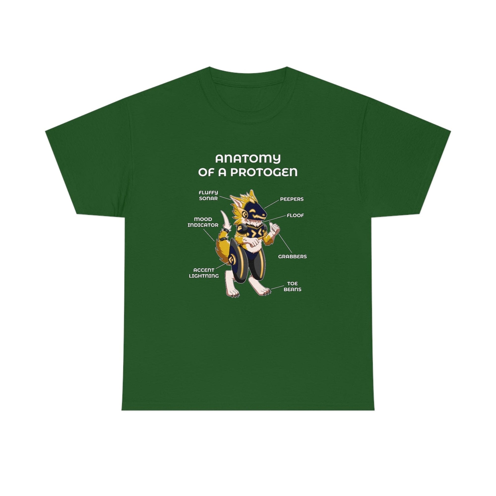 Protogen Yellow - T-Shirt T-Shirt Artworktee Green S 