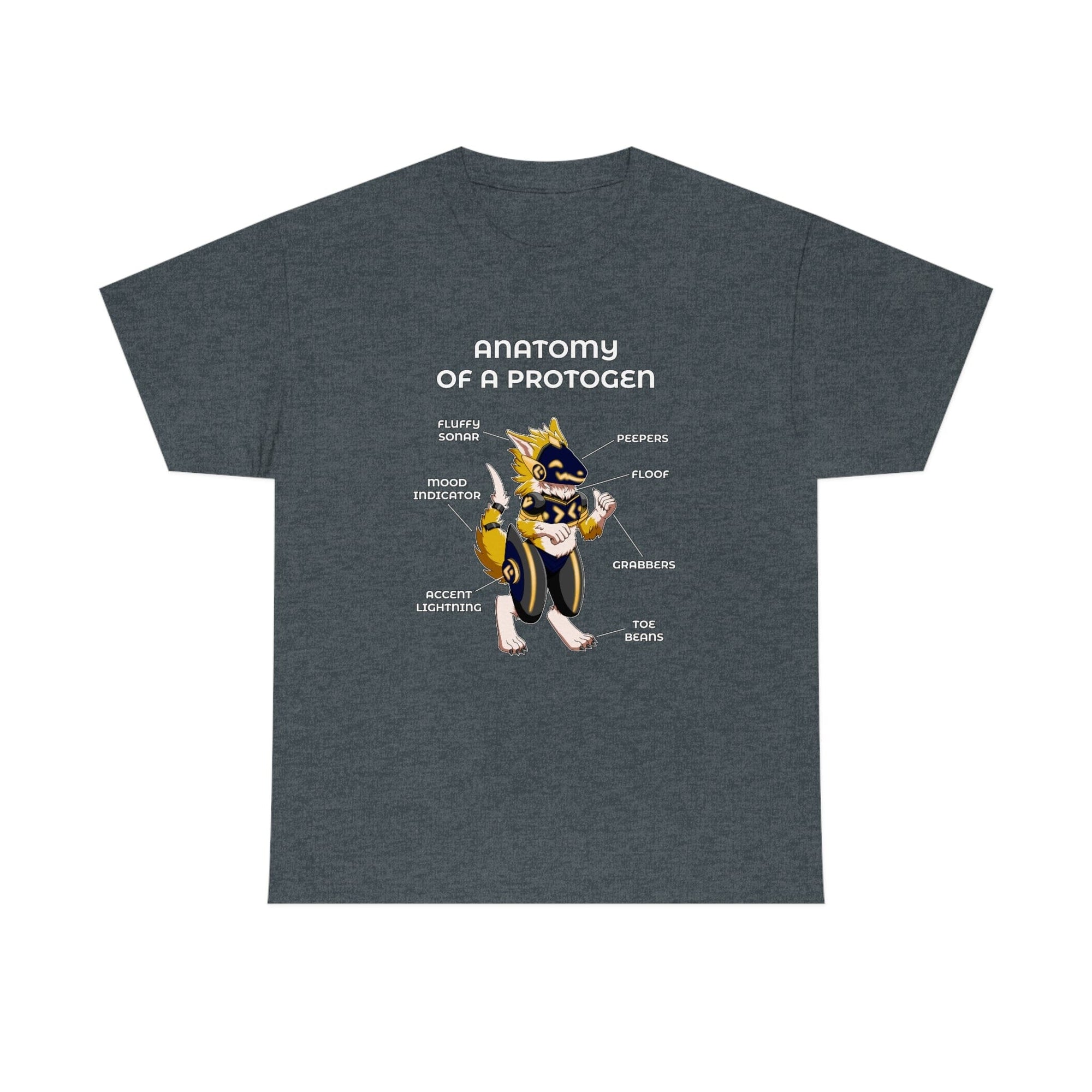 Protogen Yellow - T-Shirt T-Shirt Artworktee Dark Heather S 