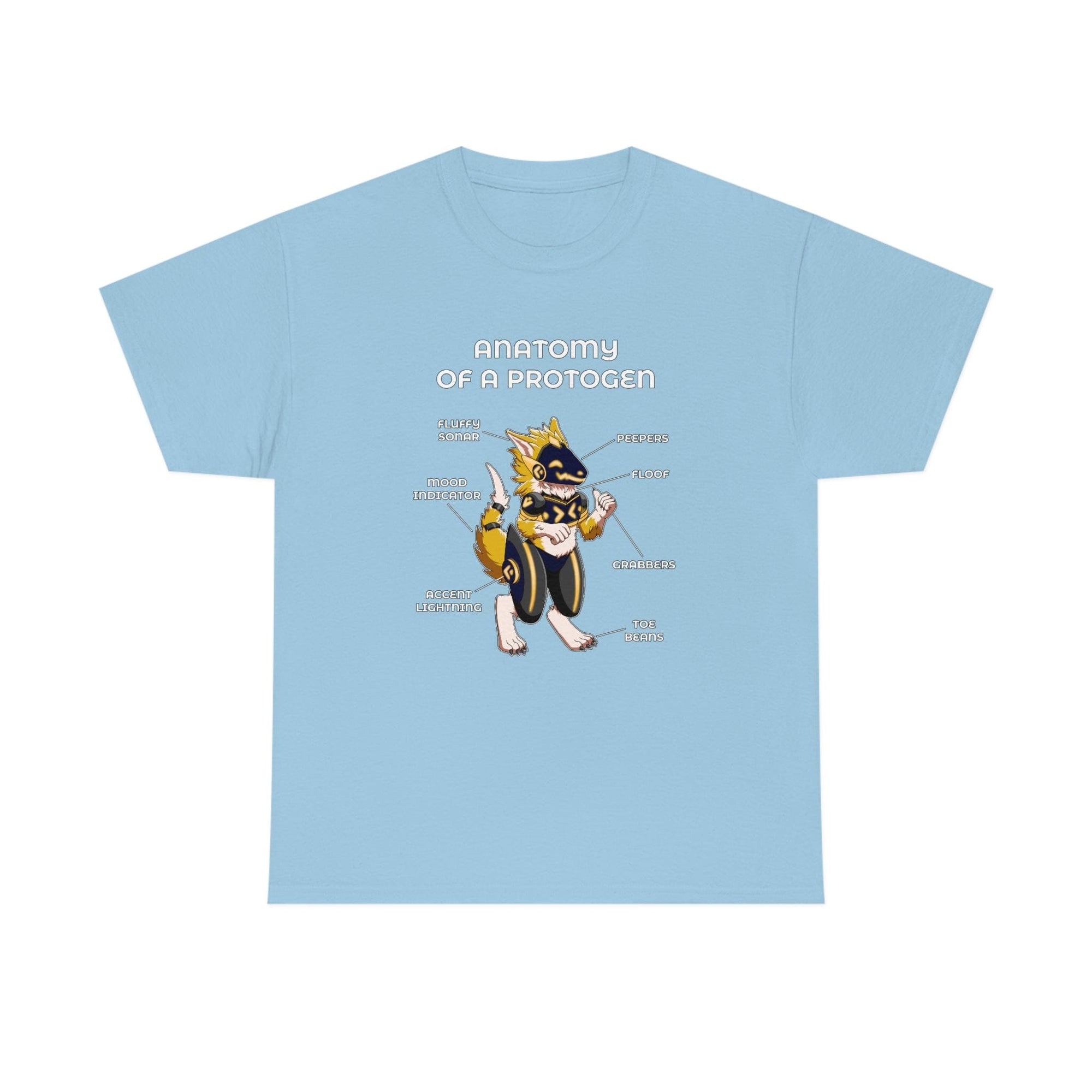Protogen Yellow - T-Shirt T-Shirt Artworktee Light Blue S 