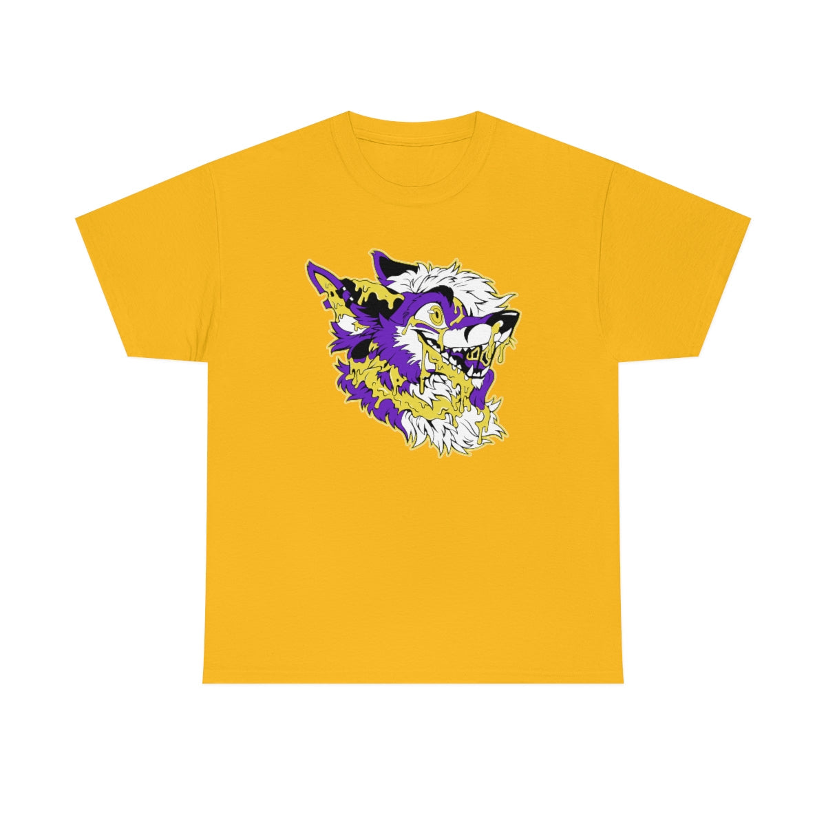 Purple and Yellow - T-Shirt T-Shirt Artworktee Gold S 