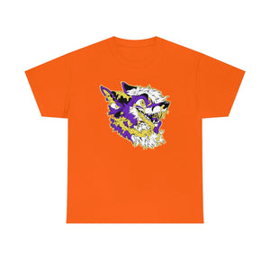 Purple and Yellow - T-Shirt T-Shirt Artworktee Orange S 