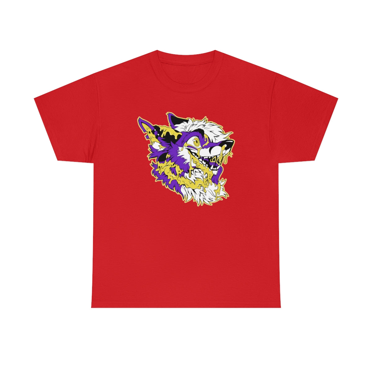 Purple and Yellow - T-Shirt T-Shirt Artworktee Red S 