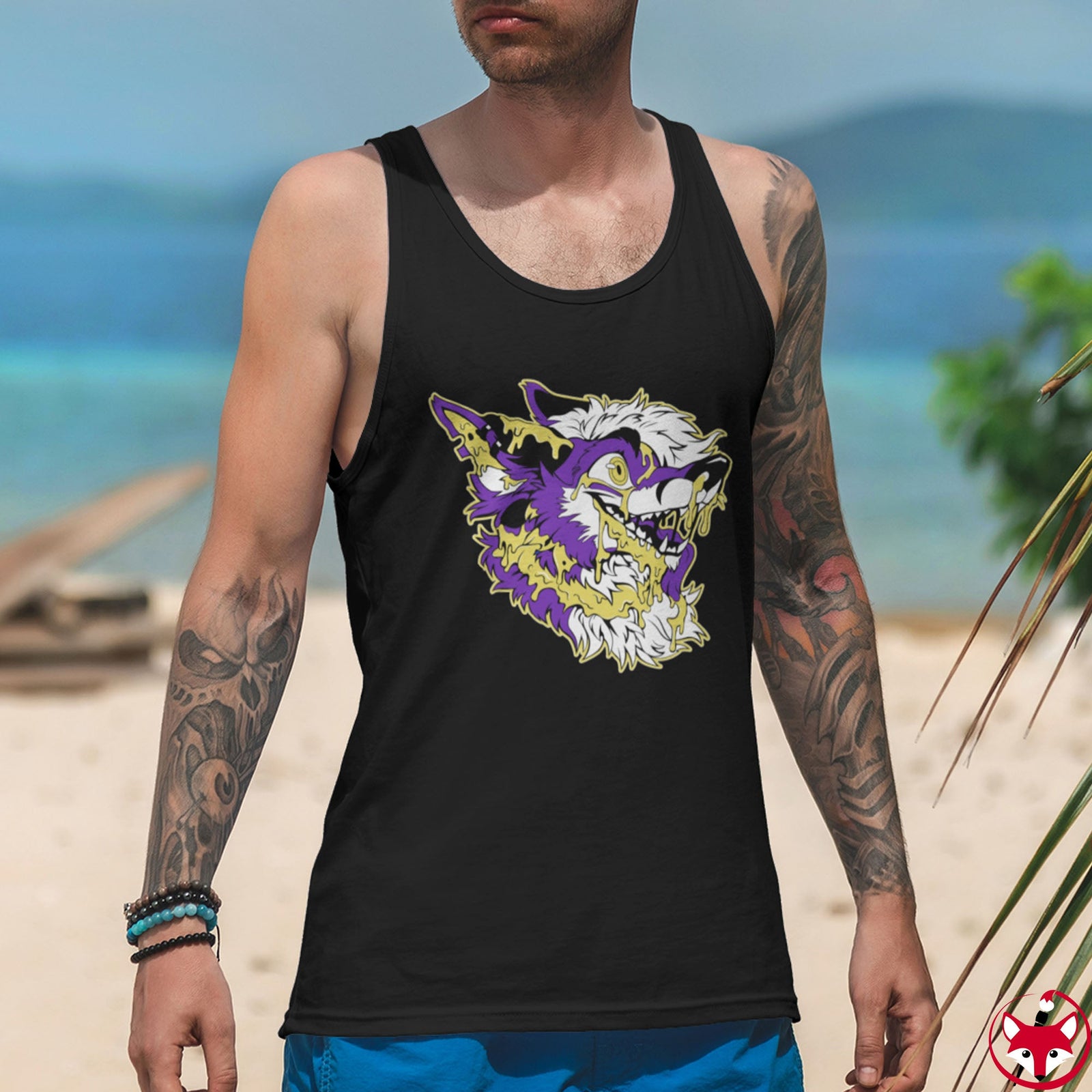 Purple and Yellow - Tank Top Tank Top Artworktee 