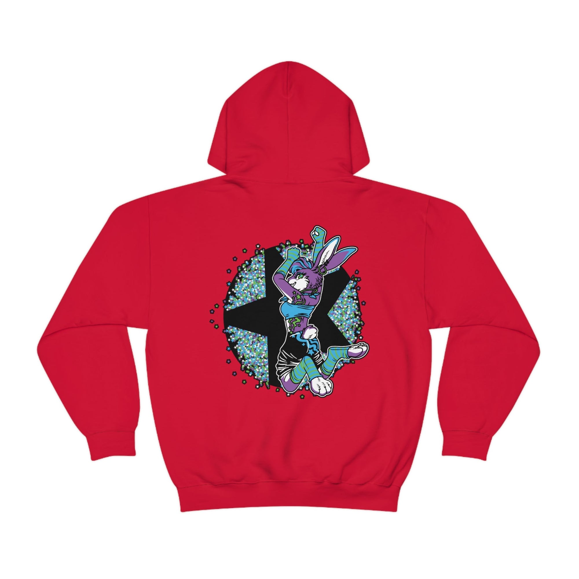 Rave Rabbit - Hoodie Hoodie Artworktee Red S 