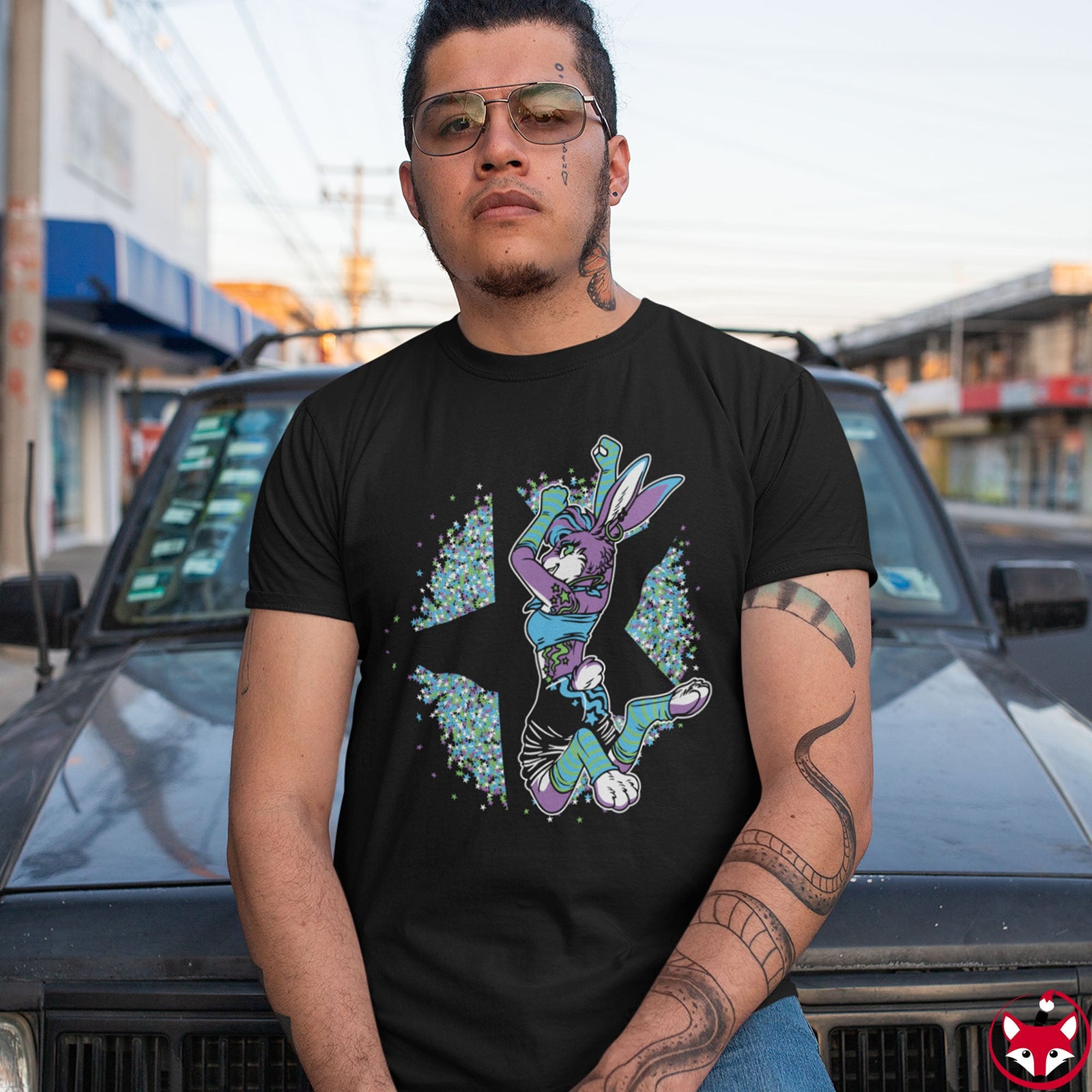 Rave Rabbit - T-Shirt T-Shirt Artworktee 