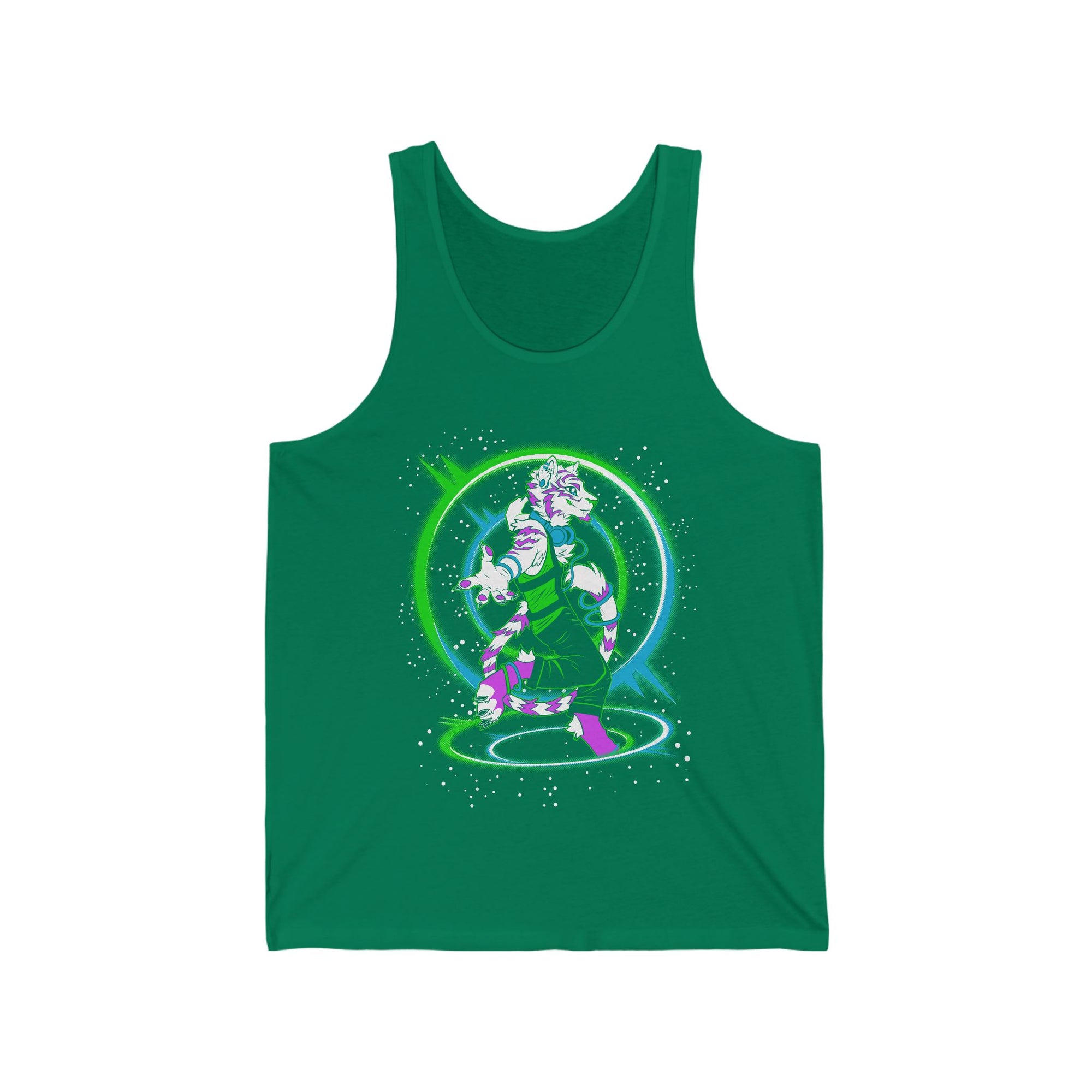 Rave Tiger - Tank Top Tank Top Artworktee Green XS 