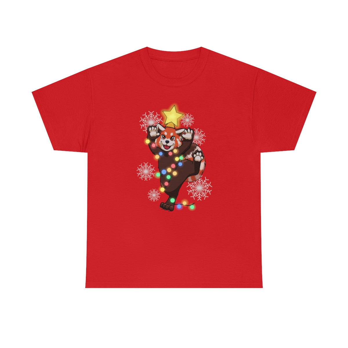 Red Panda Christmas - T-Shirt T-Shirt Artworktee Red S 