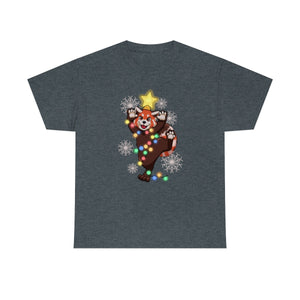 Red Panda Christmas - T-Shirt T-Shirt Artworktee Dark Heather S 
