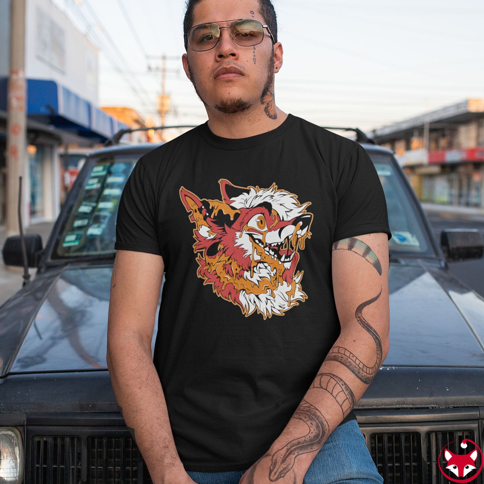 Red and Orange - T-Shirt T-Shirt Artworktee 