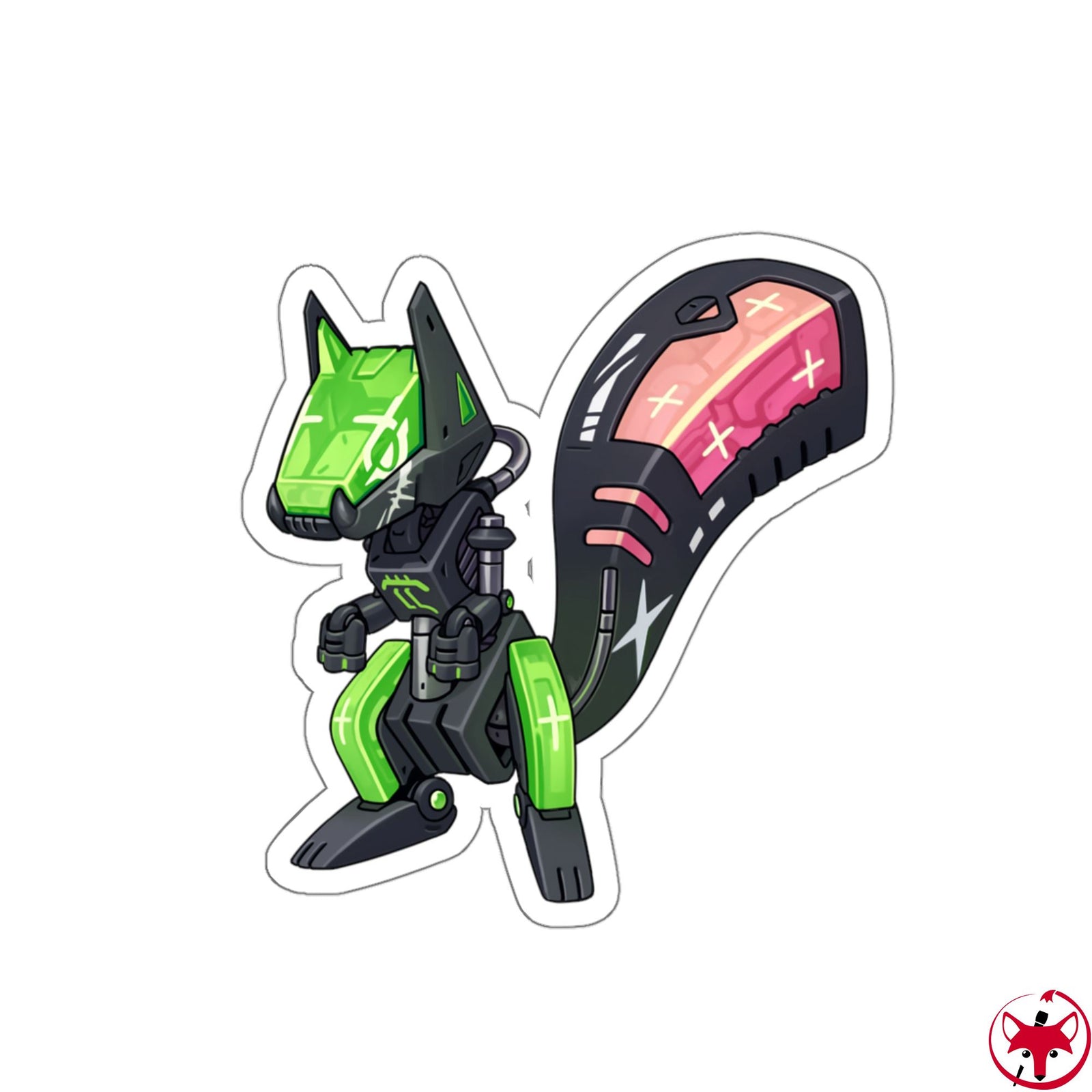 Robot Squirrel - Sticker Sticker Lordyan 