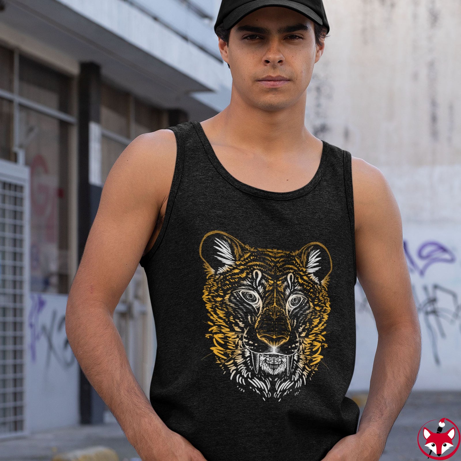 Sabertooth Colored - Tank Top Tank Top Dire Creatures 
