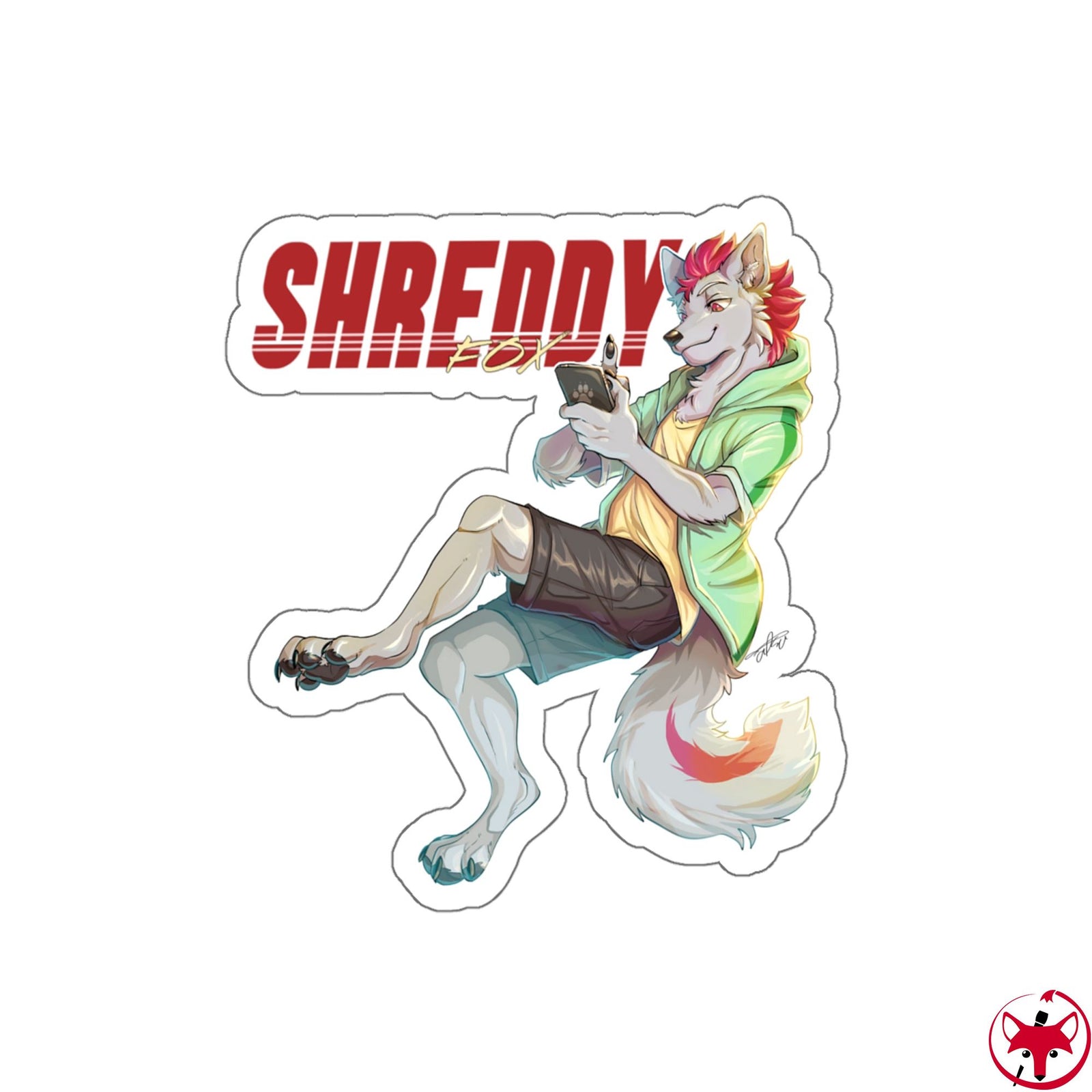 Scrolling - Sticker Sticker Shreddyfox A Pack of 3 stickers 