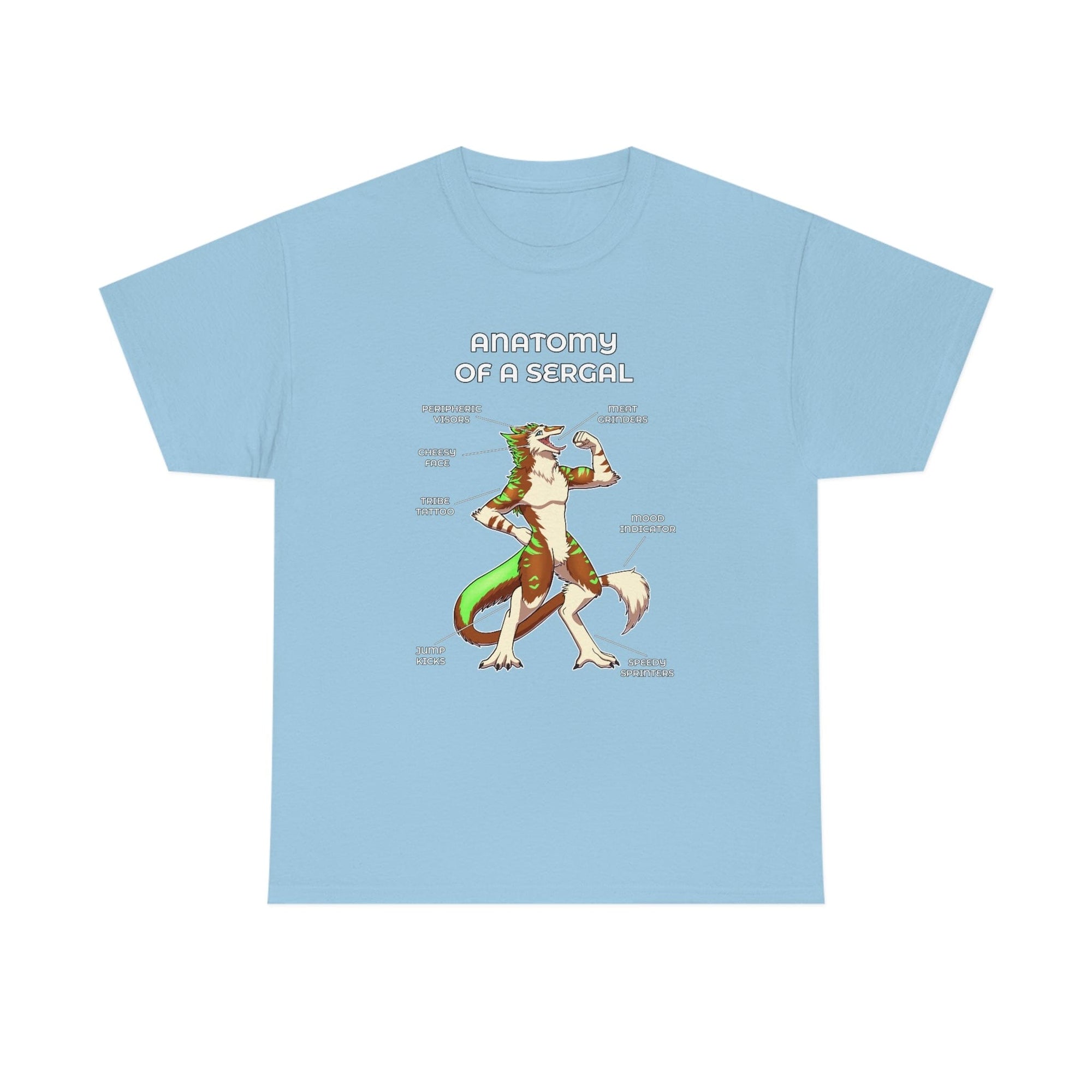 Sergal Brown - T-Shirt T-Shirt Artworktee Light Blue S 