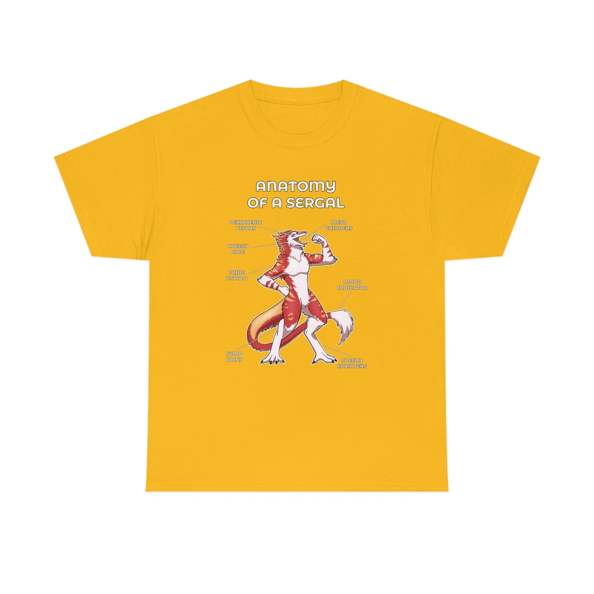 Sergal Red - T-Shirt T-Shirt Artworktee Gold S 