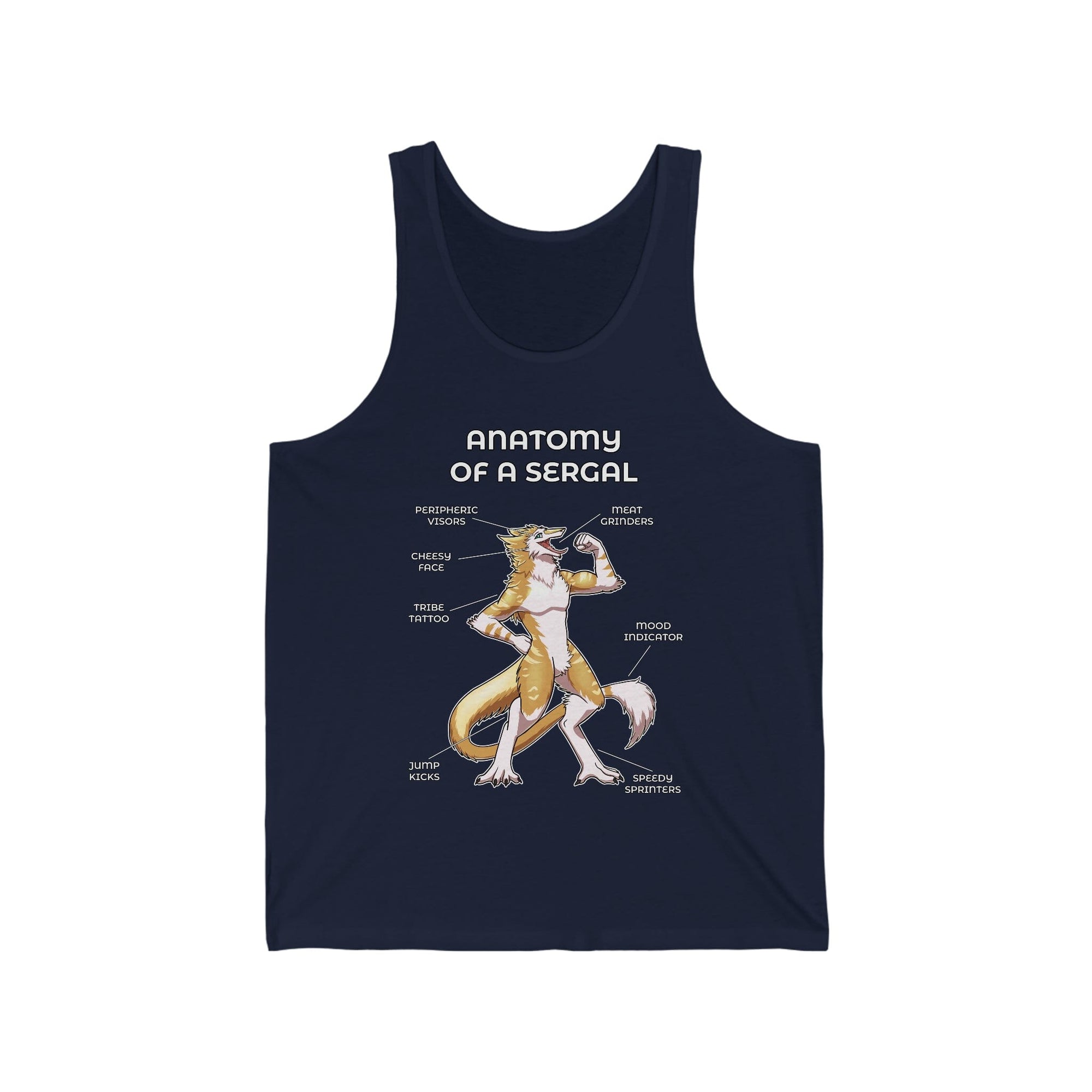 Sergal Yellow - Tank Top Tank Top Artworktee Navy Blue XS 