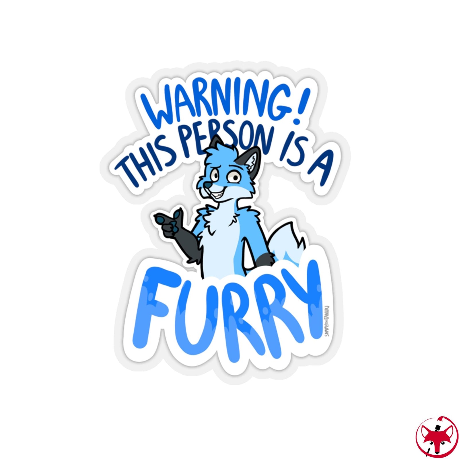 Blue Fox - Sticker Sticker Sammy The Tanuki 