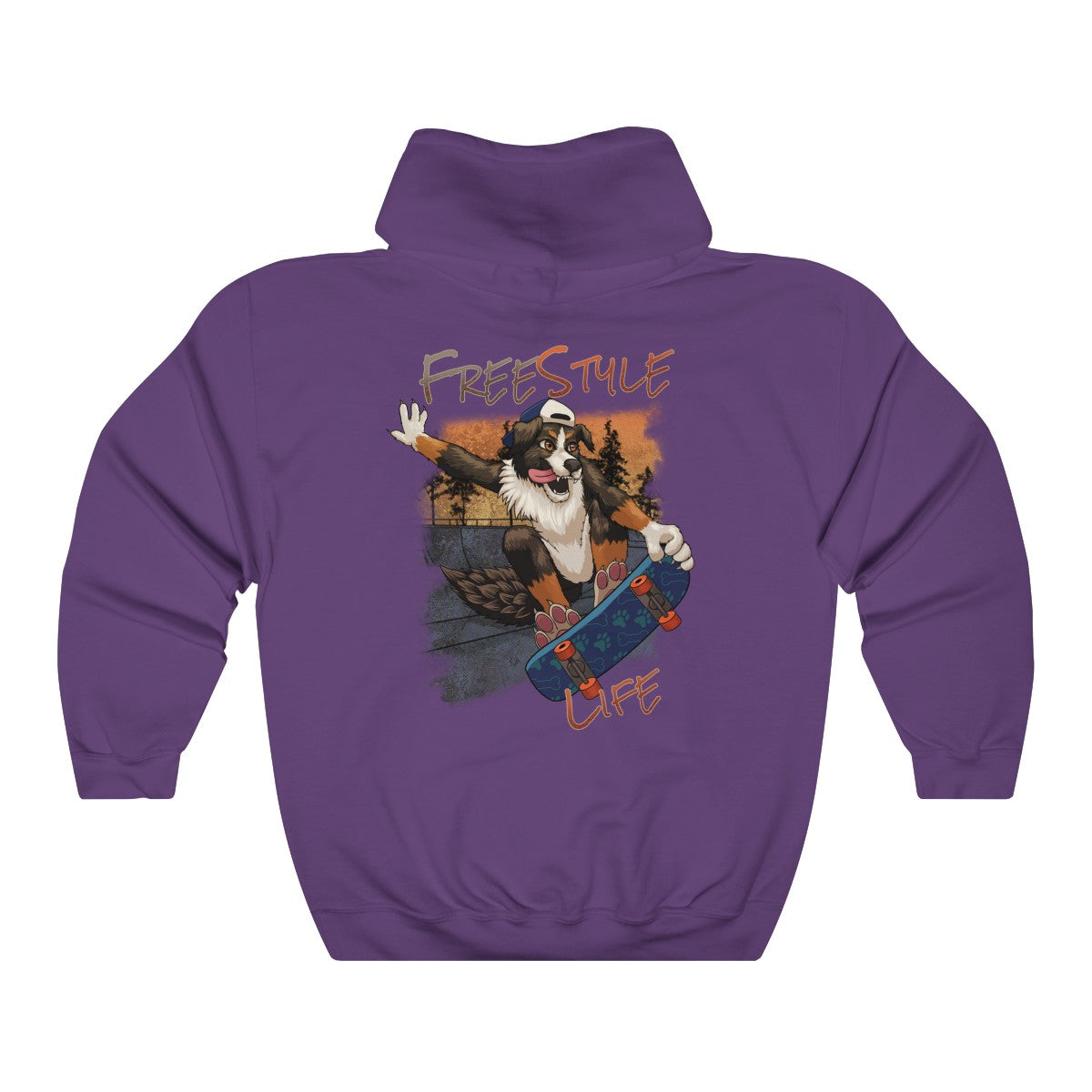 Skater Dog - Hoodie Hoodie Artworktee Purple S 