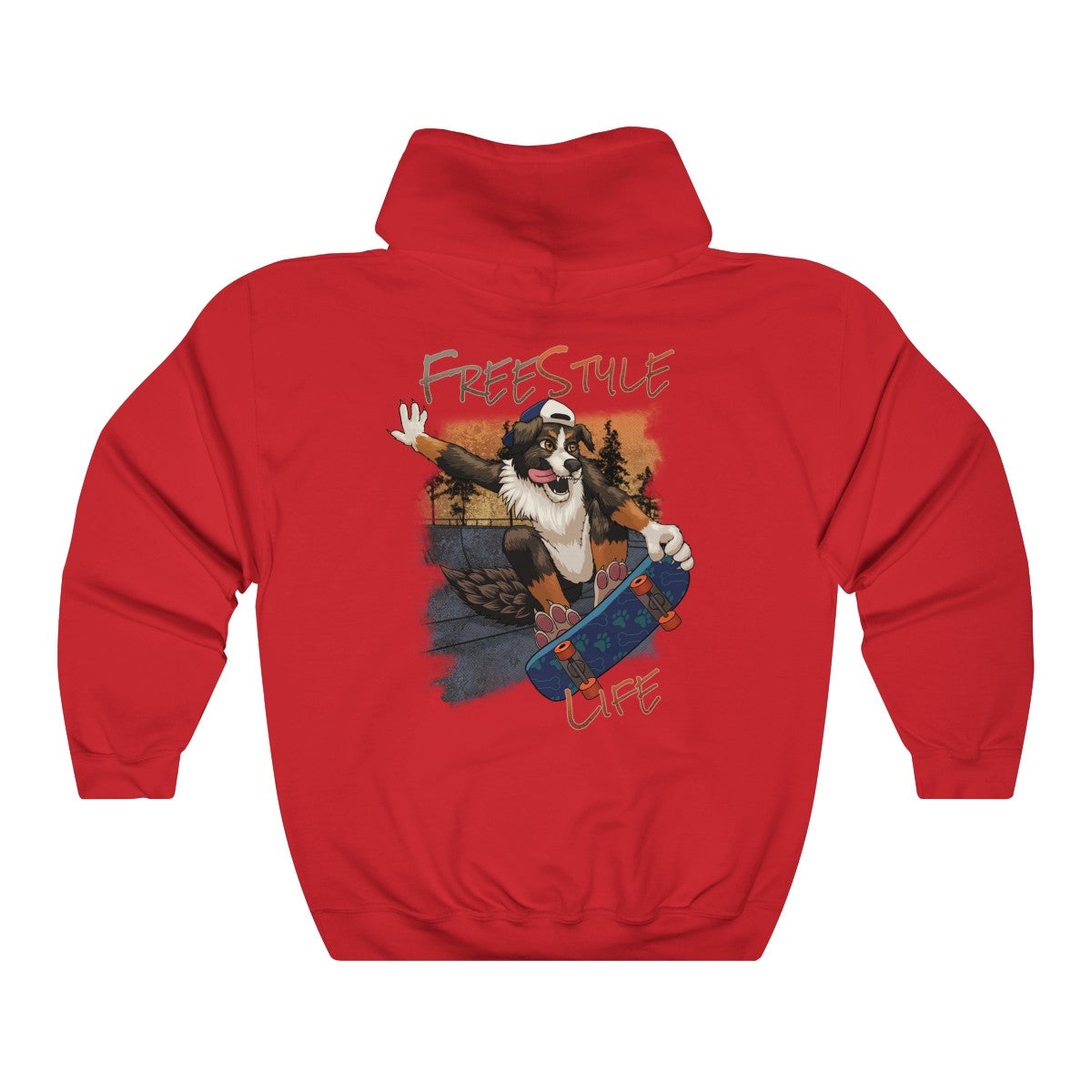 Skater Dog - Hoodie Hoodie Artworktee Red S 