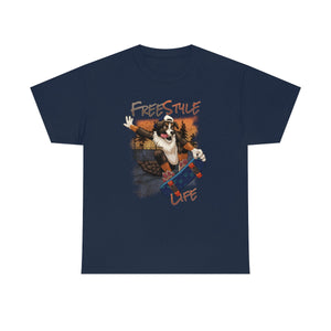 Skater Dog - T-Shirt T-Shirt Artworktee Navy Blue S 