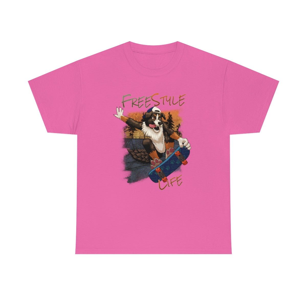 Skater Dog - T-Shirt T-Shirt Artworktee Pink S 