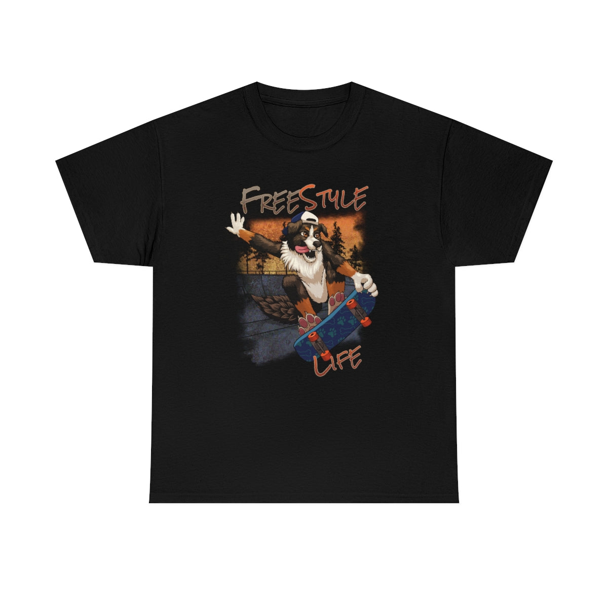 Skater Dog - T-Shirt T-Shirt Artworktee Black S 