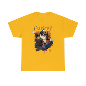 Skater Dog - T-Shirt T-Shirt Artworktee Gold S 