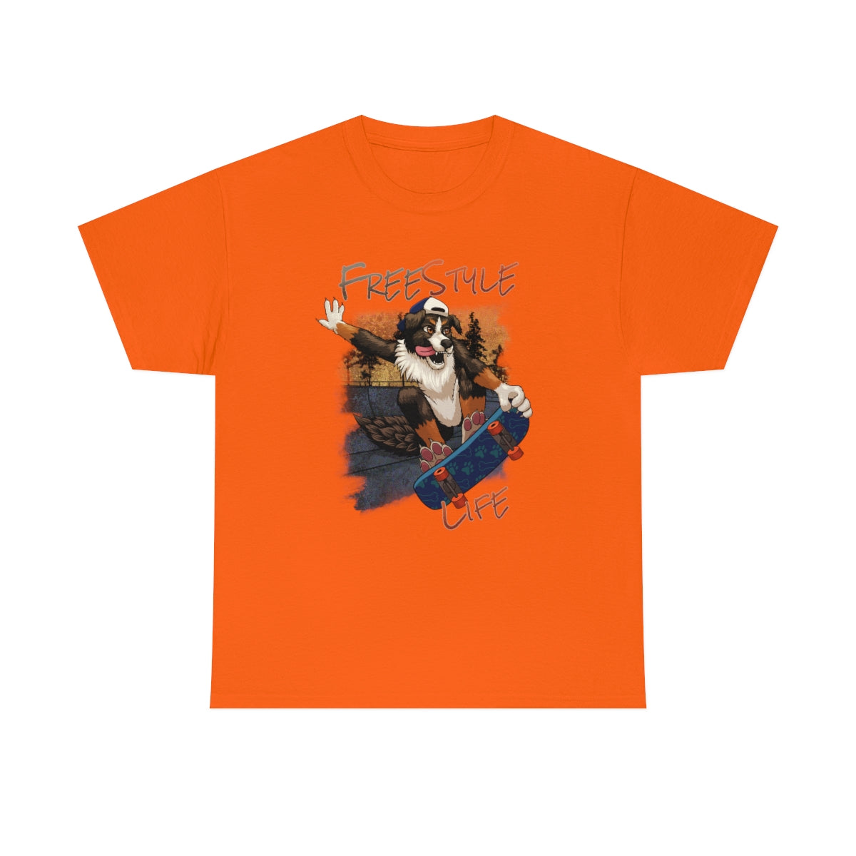 Skater Dog - T-Shirt T-Shirt Artworktee Orange S 