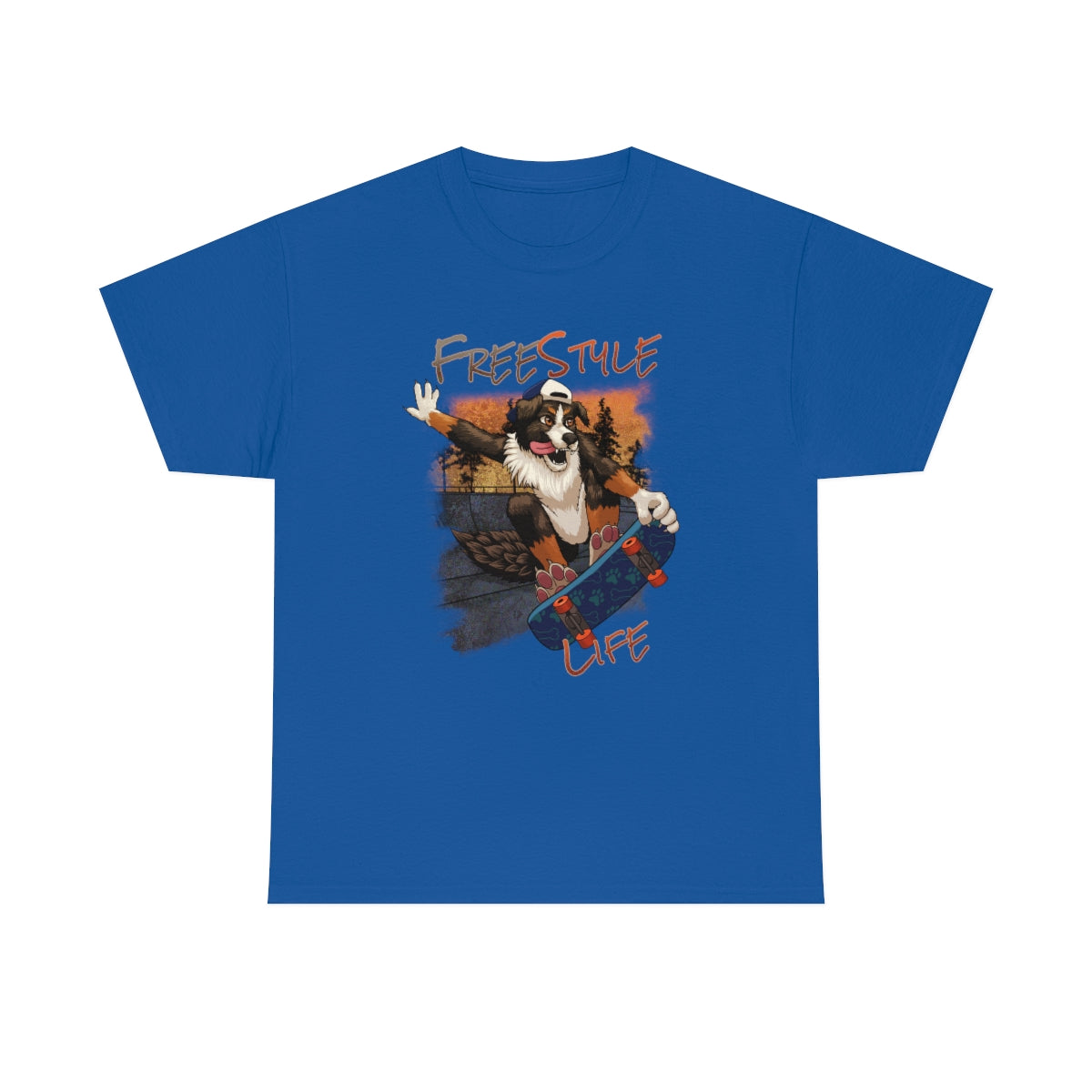 Skater Dog - T-Shirt T-Shirt Artworktee Royal Blue S 