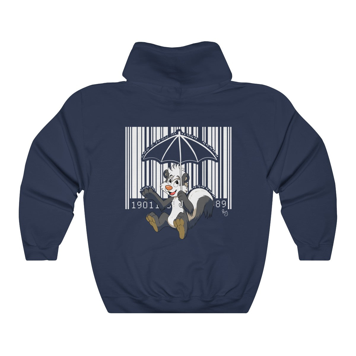 Skunk Barcode - Hoodie Hoodie Paco Panda Navy Blue S 