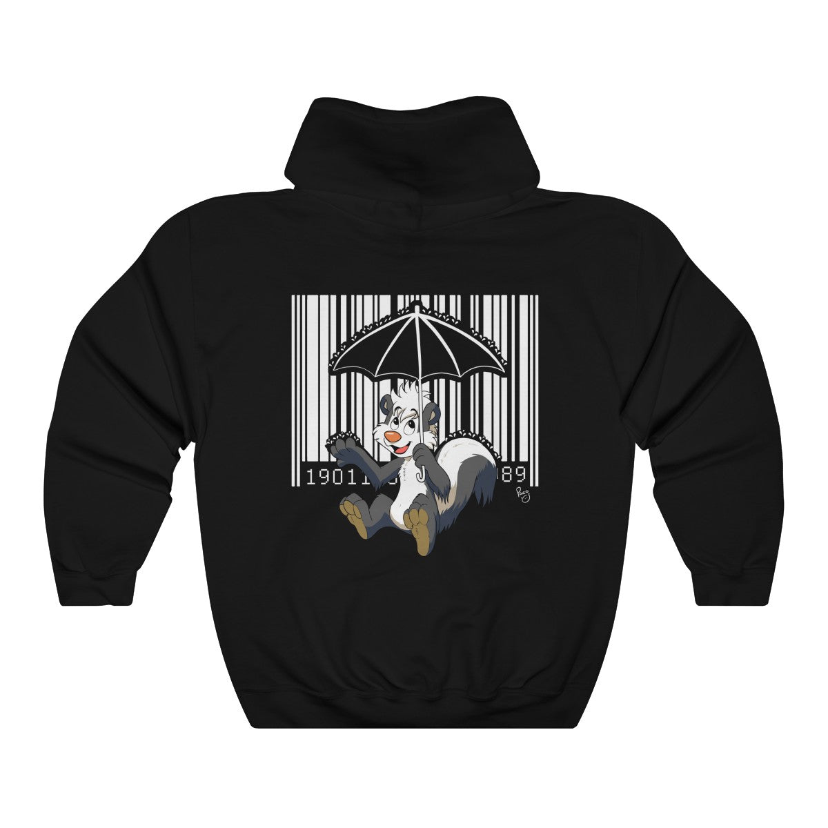 Skunk Barcode - Hoodie Hoodie Paco Panda Black S 