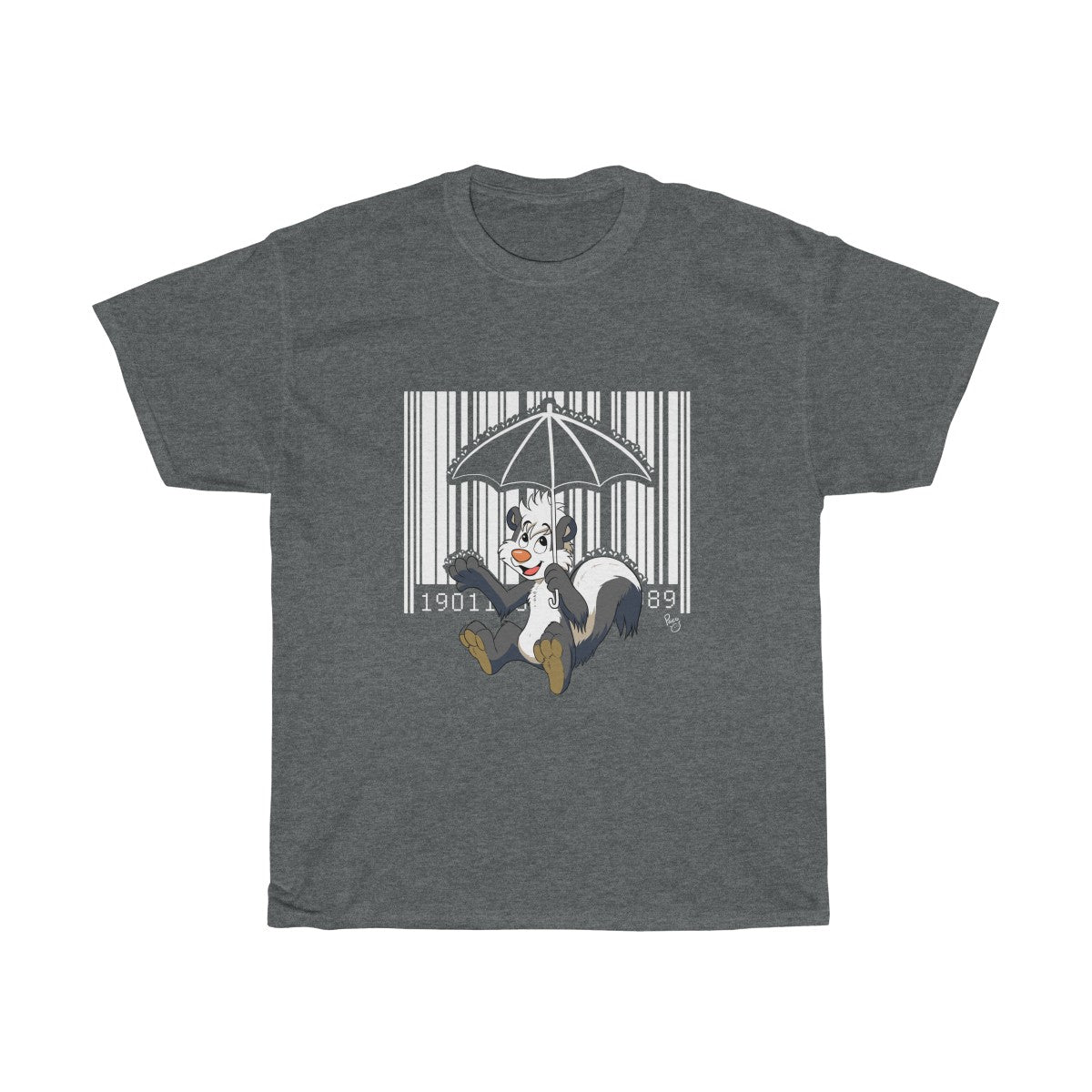 Skunk Barcode - T-Shirt T-Shirt Paco Panda Dark Heather S 