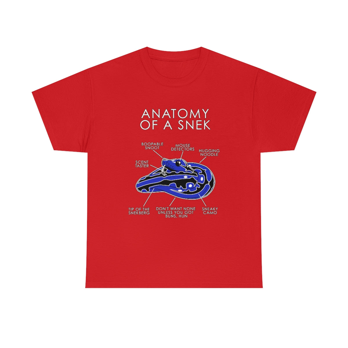 Snek Blue - T-Shirt T-Shirt Artworktee Red S 