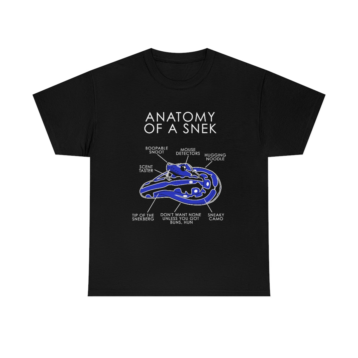 Snek Blue - T-Shirt T-Shirt Artworktee Black S 