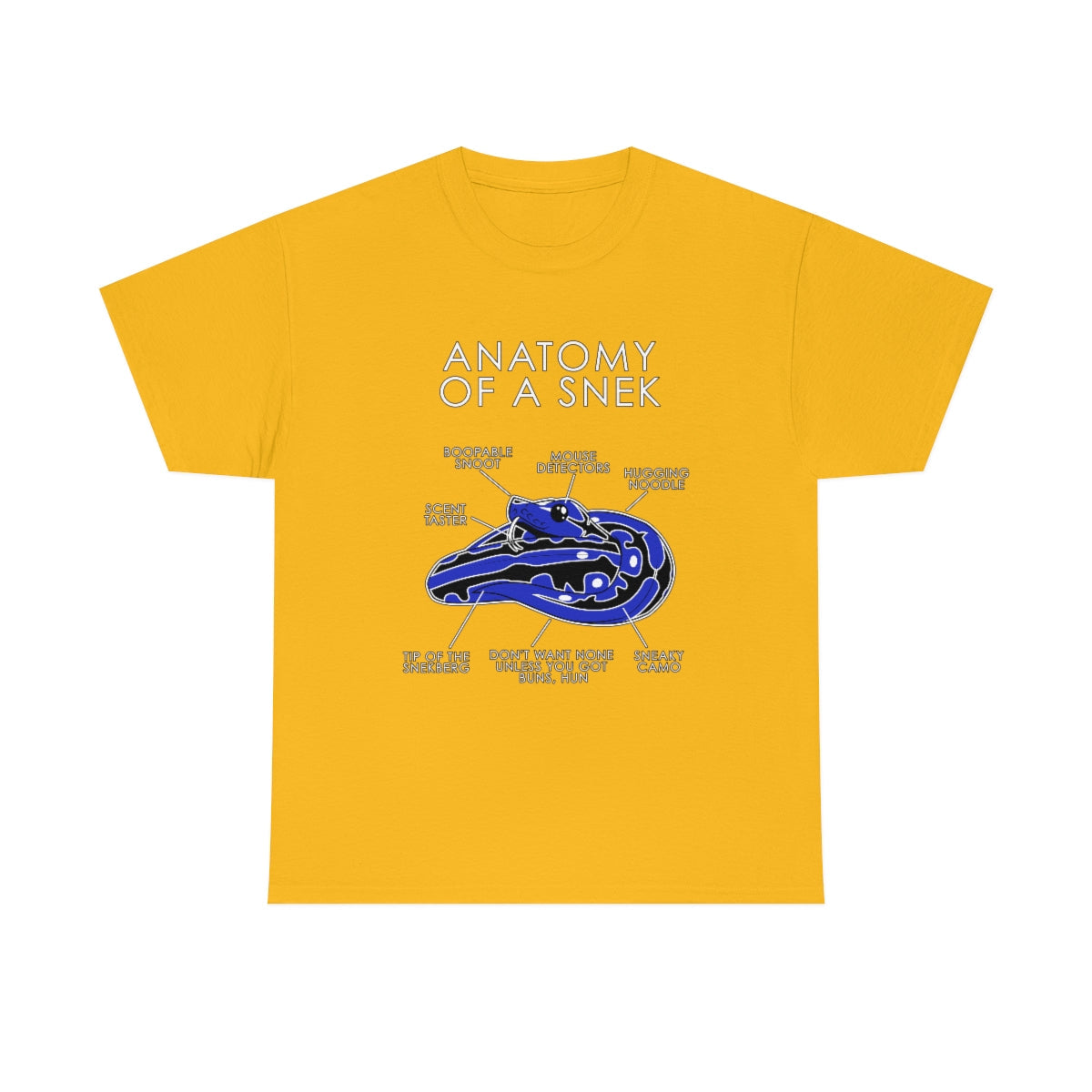 Snek Blue - T-Shirt T-Shirt Artworktee Gold S 
