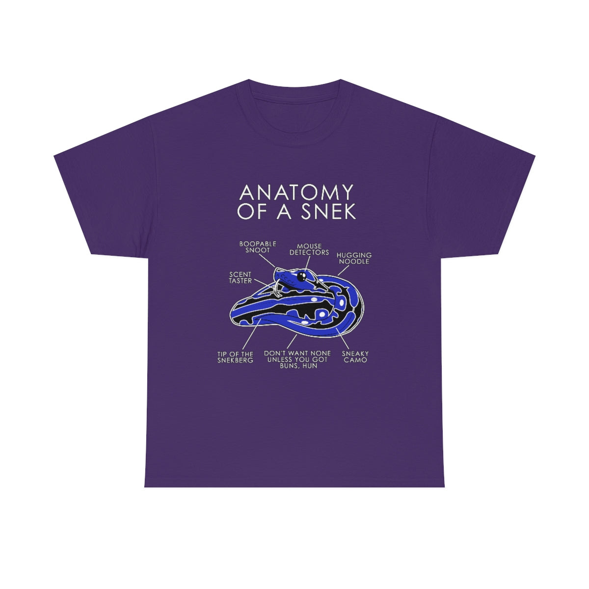 Snek Blue - T-Shirt T-Shirt Artworktee Purple S 