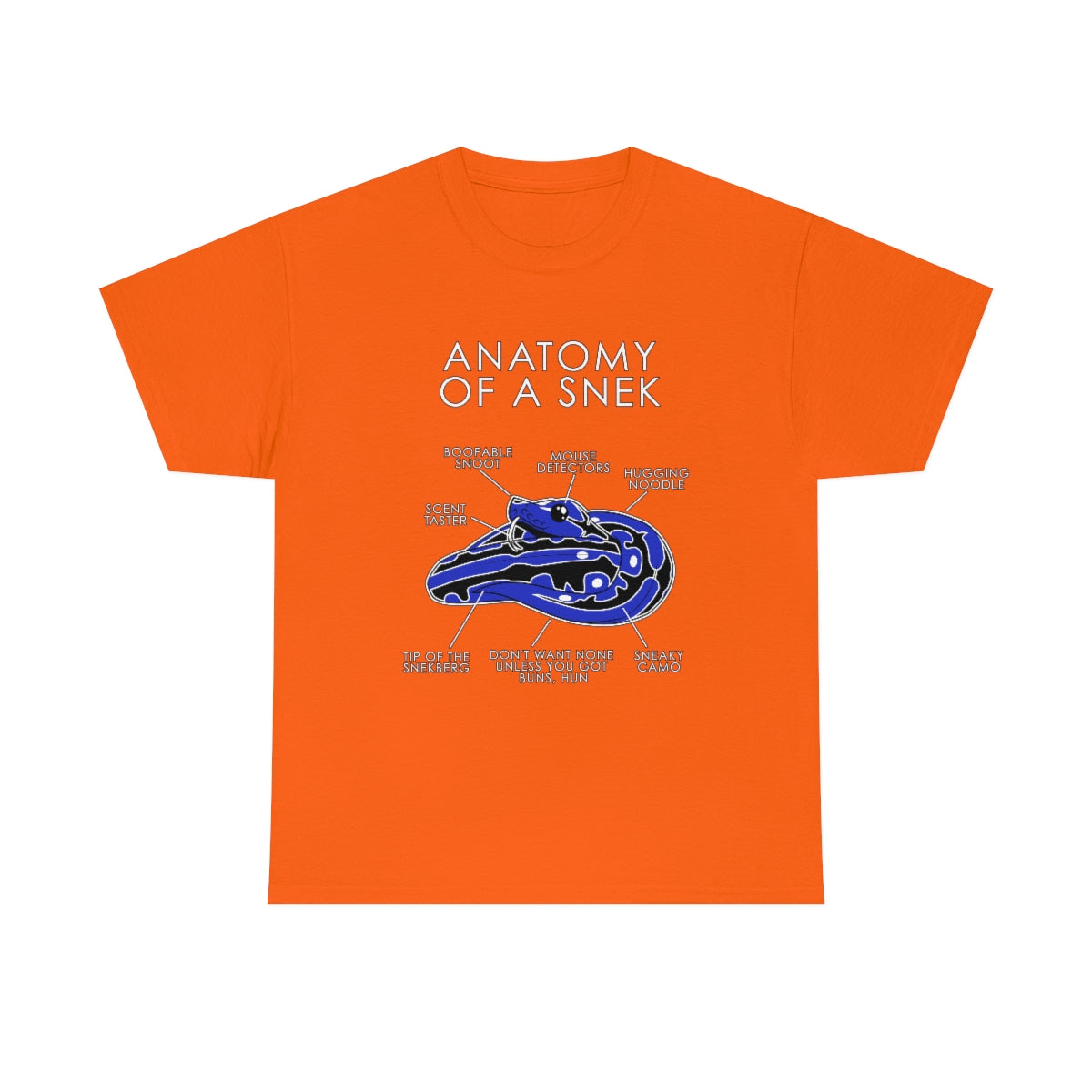 Snek Blue - T-Shirt T-Shirt Artworktee Orange S 