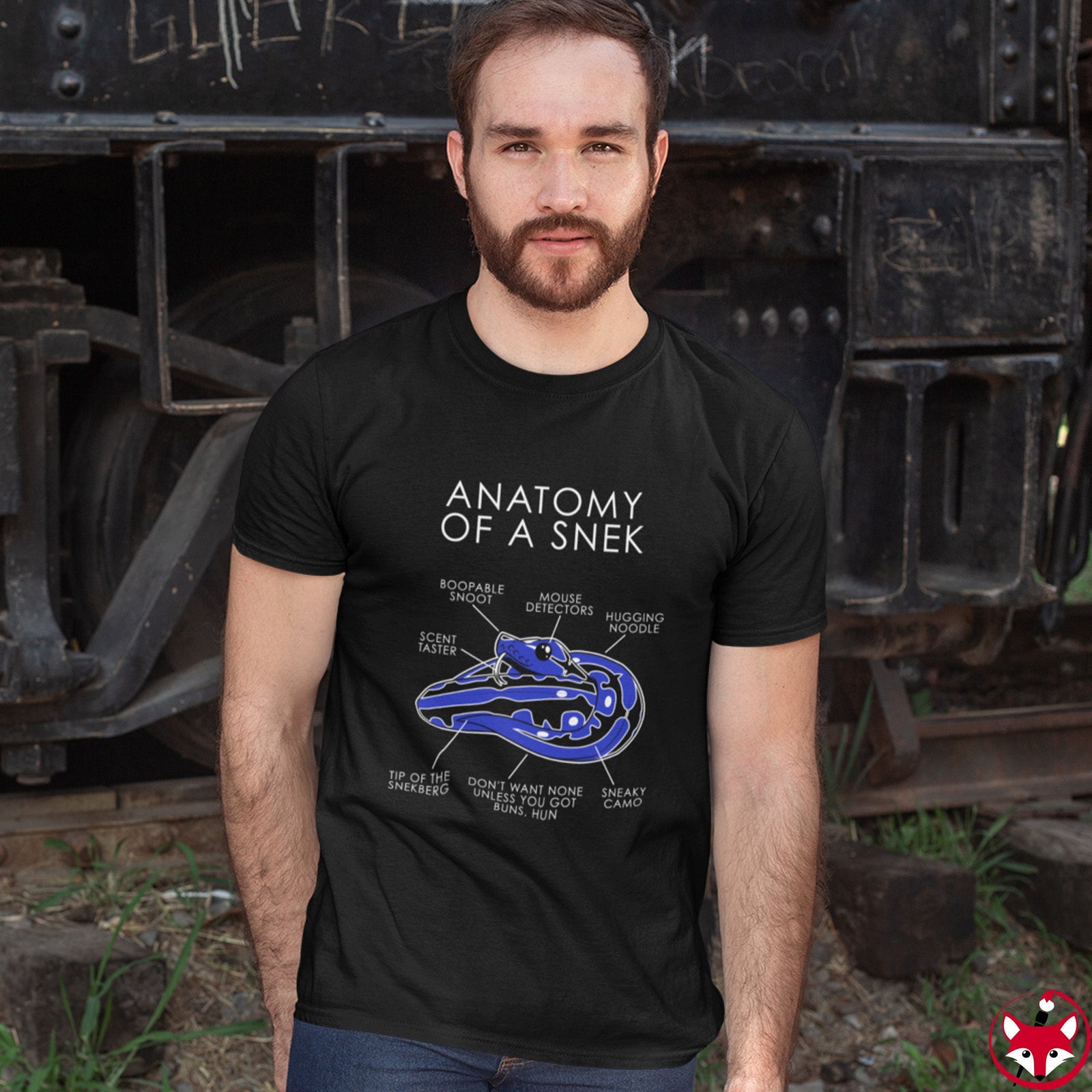 Snek Blue - T-Shirt T-Shirt Artworktee 