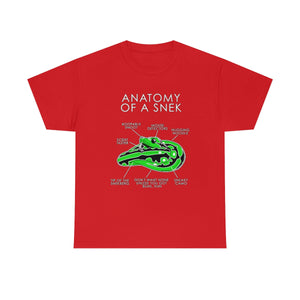 Snek Green - T-Shirt T-Shirt Artworktee Red S 
