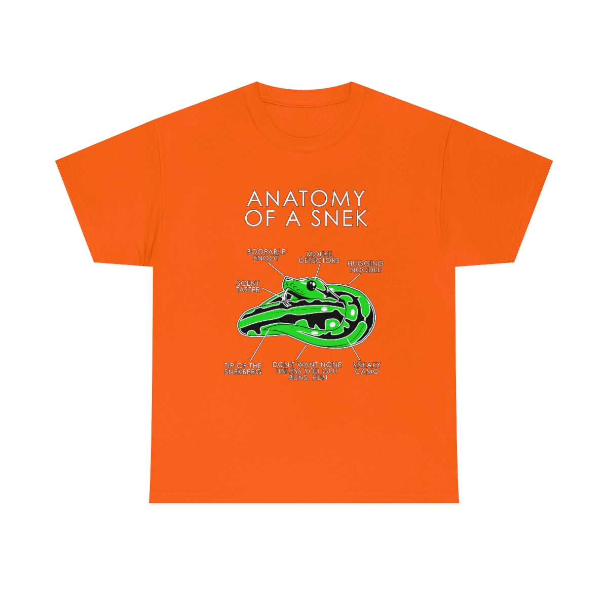 Snek Green - T-Shirt T-Shirt Artworktee Orange S 