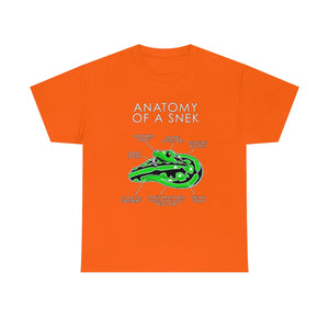Snek Green - T-Shirt T-Shirt Artworktee Orange S 