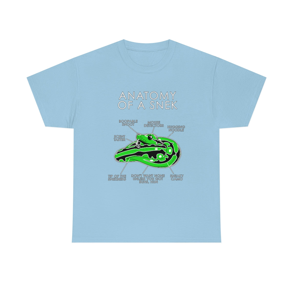Snek Green - T-Shirt T-Shirt Artworktee Light Blue S 
