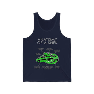 Snek Green - Tank Top Tank Top Artworktee Navy Blue XS 